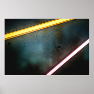 Yellow and red metal bar poster
