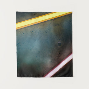 Yellow and red metal bar tapestry