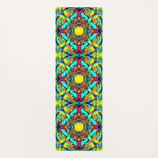 Yellow and Red Patterned Yoga Mat