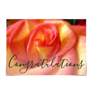 Yellow and Red Rose Congratulations card