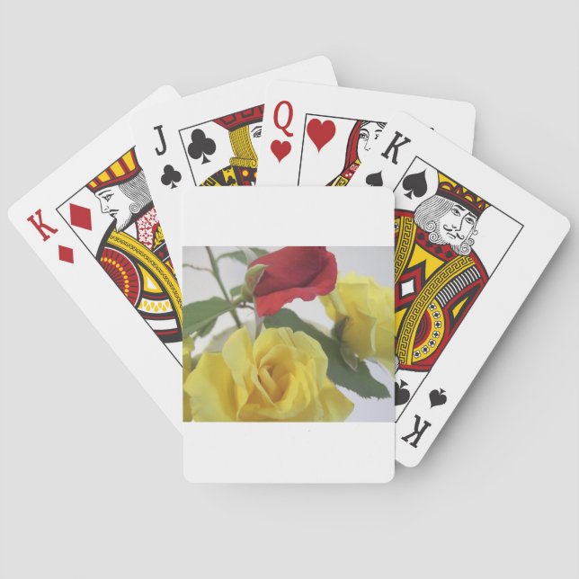 Yellow and Red Roses Playing Cards (Back)