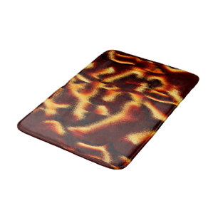 Yellow and red spots look blurred with defect bath mat