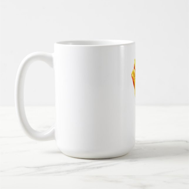 Yellow and red tulip coffee mug (Left)