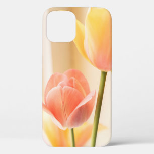 YELLOW AND RED TULIP IN BLOOM CLOSE UP PHOTO iPhone 12 CASE