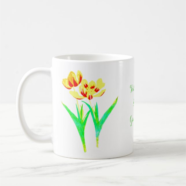 Yellow and Red Tulips Classic Mug (Left)