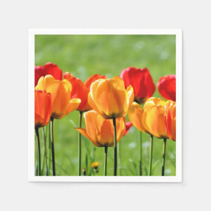 Yellow And Red Tulips Napkin