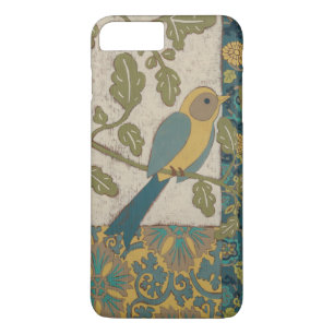 Yellow and Teal Blue Bird Perched on a  Branch iPhone 8 Plus/7 Plus Case