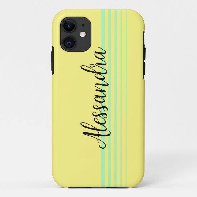 Yellow and teal Case-Mate iPhone case (Back)