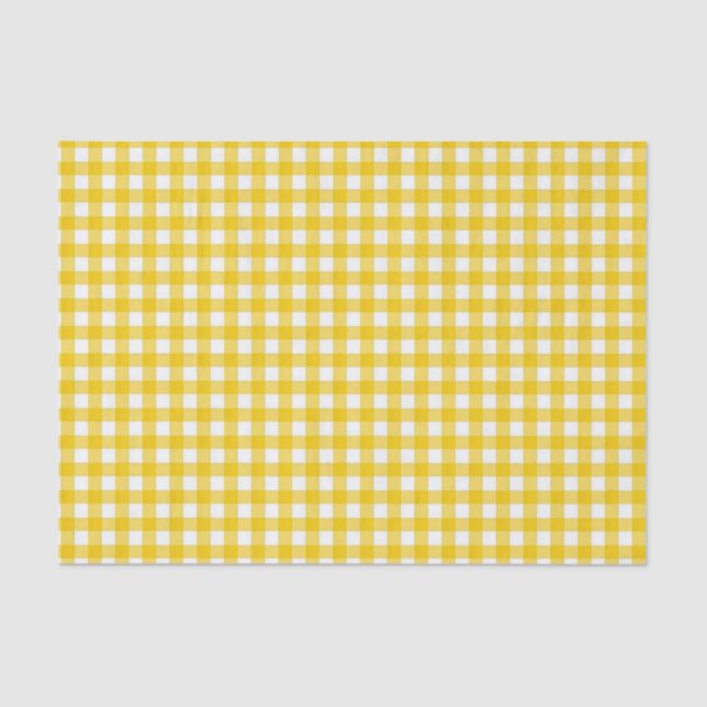 Yellow and White Baby Shower Tissue Gift Wrap Paper (Front)