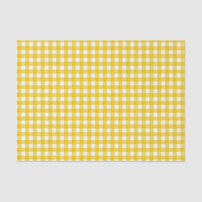 Yellow and White Baby Shower Tissue Gift Wrap Tissue Paper (Front)