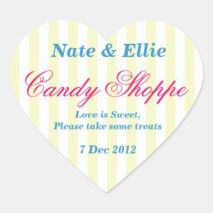 Yellow and white  Candy Shoppe Sticker