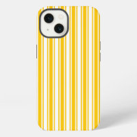 Yellow and white candy stripes Case-Mate iPhone ca