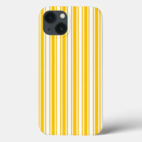Yellow and white candy stripes Case-Mate iPhone ca