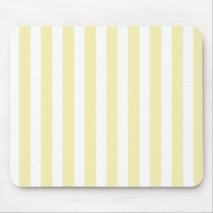 Yellow and white candy stripes mouse pad