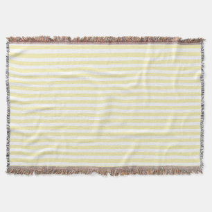 Yellow and white candy stripes throw blanket