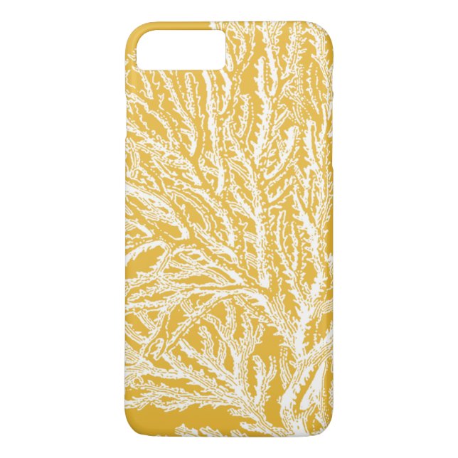 Yellow and White Coral Case-Mate iPhone Case (Back)