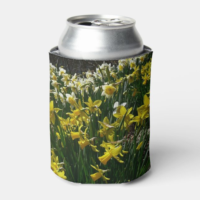 Yellow and White Daffodils Spring Flowers Can Cooler (Can Front)