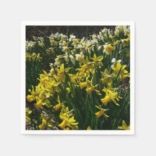 Yellow and White Daffodils Spring Flowers Napkin