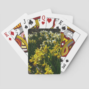 Yellow and White Daffodils Spring Flowers Playing Cards