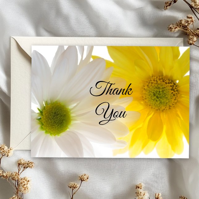 Yellow and White Daisies Flat Thank You Notes (Creator Uploaded)