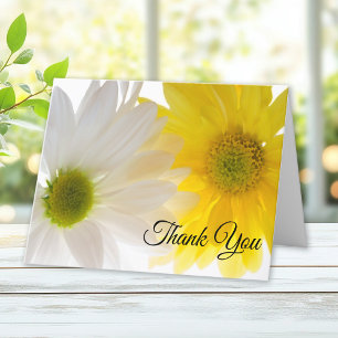 Yellow and White Daisies Thank You Card
