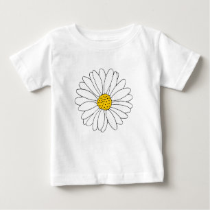 Yellow and White Daisy Baby T-Shirt