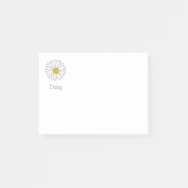 Yellow and White Daisy Post-it Notes (Front)