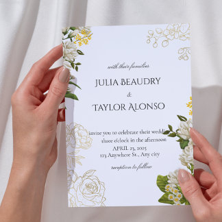 Yellow and White Floral Invitation | Soft Elegant