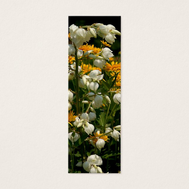 Yellow And White Flowered - Book Marker (Front)