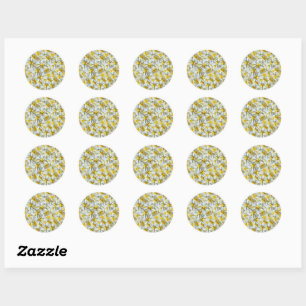 Yellow And White Frangipani Cluster, Classic Round Sticker