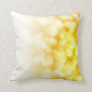 yellow and white hearts cute cushion
