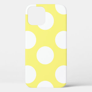 Yellow and White Large Polka Dot Phone Case