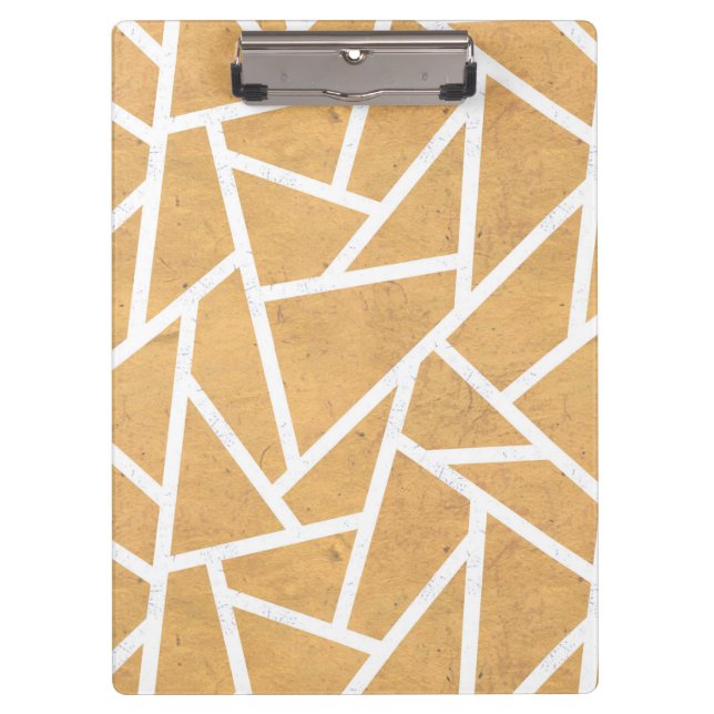 Yellow and white mosaic pattern clipboard (Front)