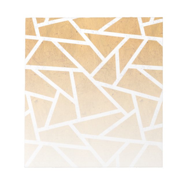 Yellow and white mosaic pattern notepad (Front)
