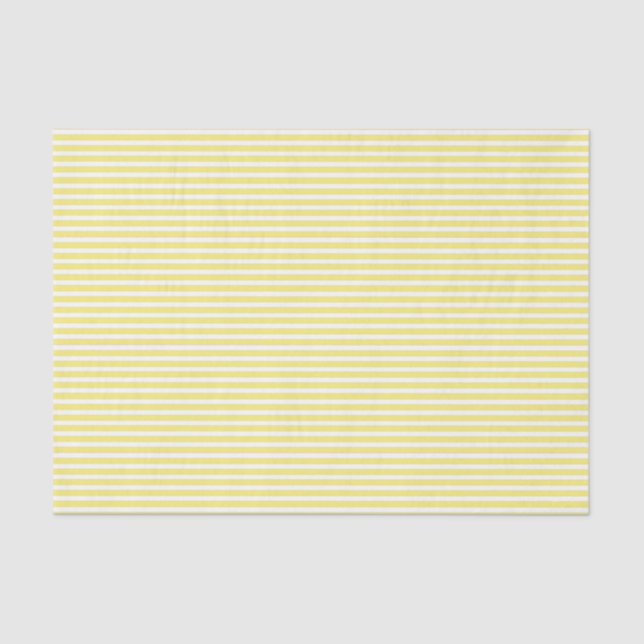 Yellow and White Pin Stripe Tissue Paper (Front)