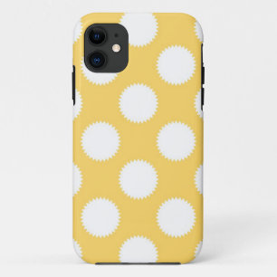 Yellow and White Polka Dots iPhone 11 Case