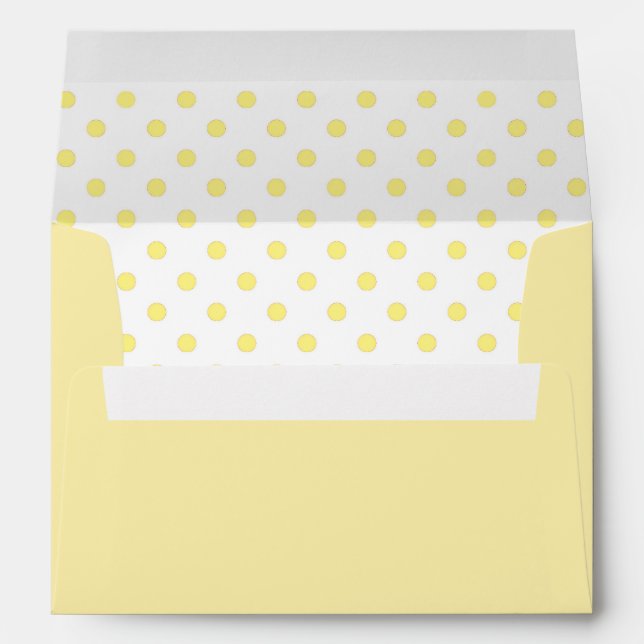 Yellow and White Polka Dots Envelopes (Back (Bottom))