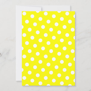 Yellow and White Polka Dots Invitation