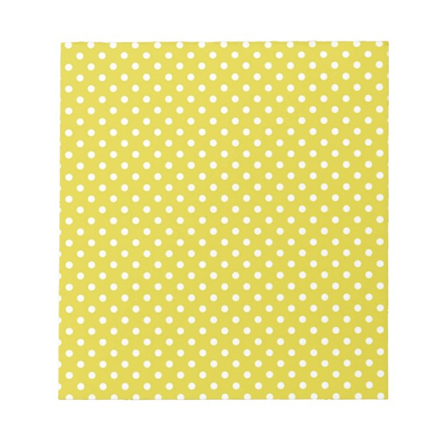 Yellow and White Polkadot Notepad (Front)