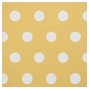 Yellow and white polkadot pattern DIY hobby fabric