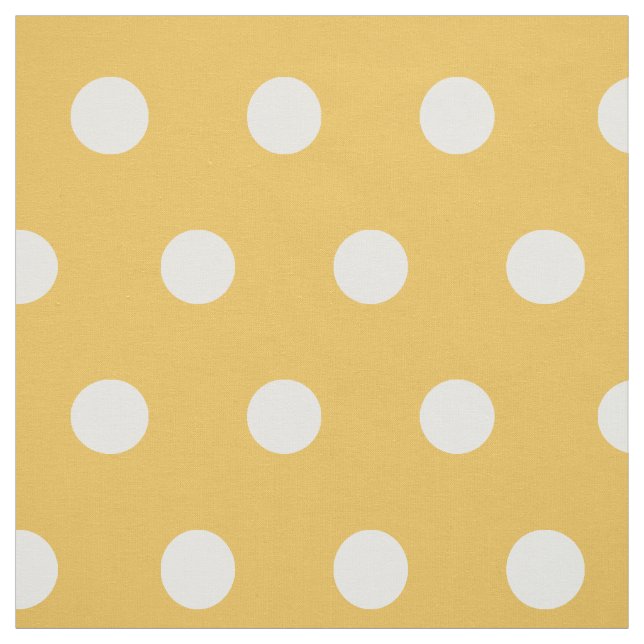 Yellow and white polkadot pattern DIY hobby fabric (Swatch)
