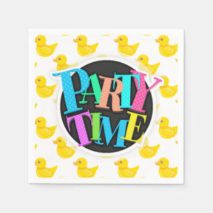 Yellow and White Rubber Duck, Ducky Napkin