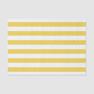 Yellow and White Stripe Pattern Tissue Paper