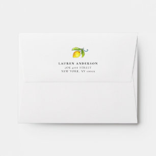 Yellow and white stripe Return Address Envelope