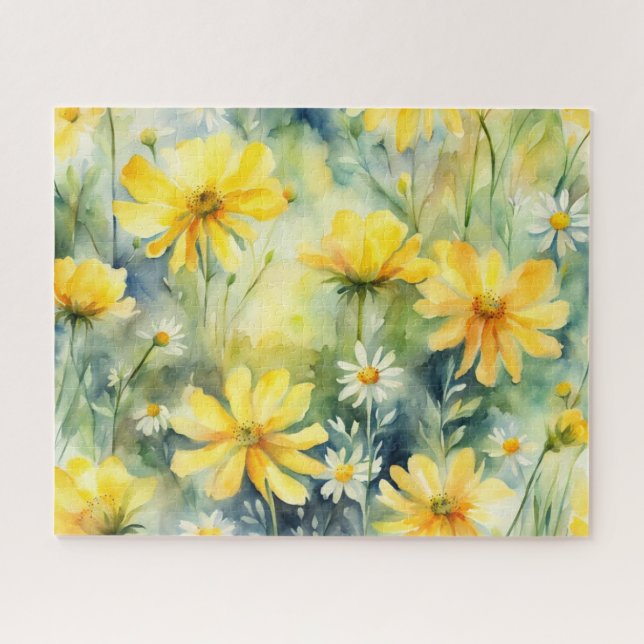 Yellow and White Sunflowers Jigsaw Puzzle (Horizontal)