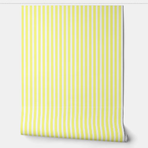 Yellow And White Traditional Stripes Wallpaper