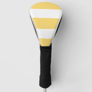 Yellow And White Vertikal Stripes Golf Head Cover