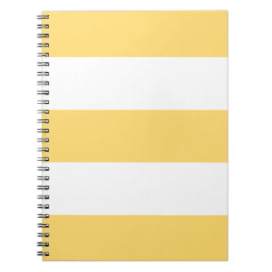 Yellow And White Vertikal Stripes Notebook