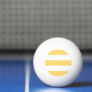 Yellow And White Vertikal Stripes  Ping Pong Ball