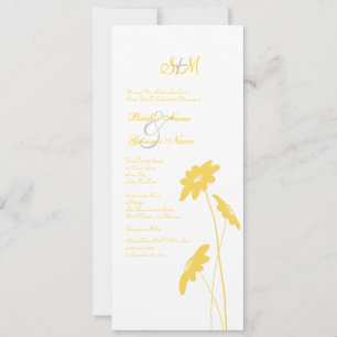 Yellow and White Wildflowers Wedding Invitation